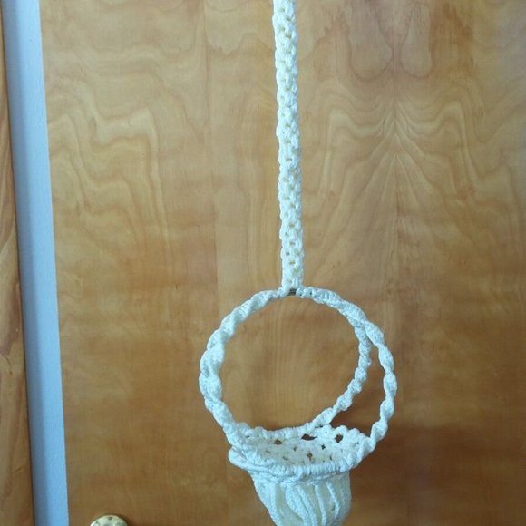 Macrame Plant Hanger 44 inch fits 7 inch Flower Pot Nylon Hanging Flower Holder - Picture 3 of 10